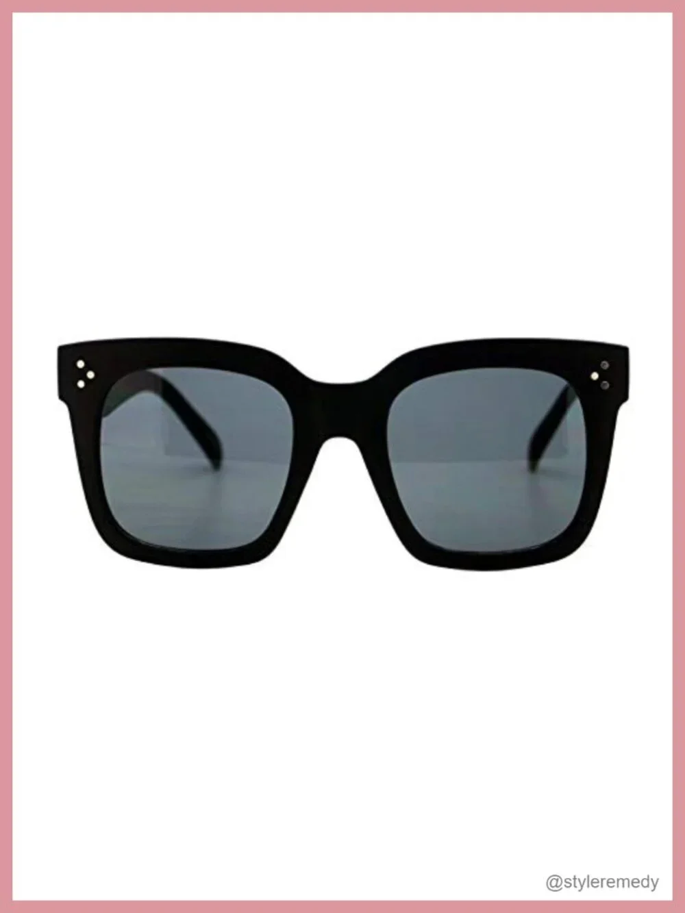 Oversized Fashion Sunglasses Flat Square Frame UV 400 Protection